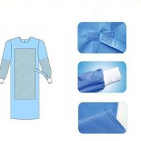 Sterile Gown (Reinforced) – non woven with white ribbon sleeves – blue (locally made)