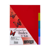 Meeco A4 Executive Plastic Index Printed 1-5 Multi Colour – IX005C
