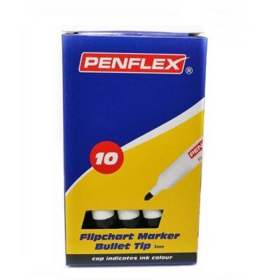 Penflex FC15 Flipchart Markers 2mm Bullet Tip Black Each - 36-1853-01