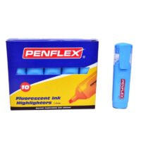 Penflex HiGlo Highlighter 1.5mm Chisel Tip Blue Box of 10 – 36-1800-02
