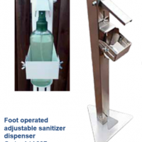 Foot operated adjustable sanitizer dispenser-A1A007