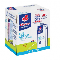 Clover Full Cream Milk 6X1L – 195174