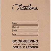 Treeline A4 Bookkeeping 72 pg Soft Cover – Double Ledger  Each – 12-4601-00