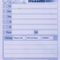 Treeline Telephone Message Pad Printed Pack of 20- 16-8816-00