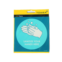 ABS 190 x 190mm Tower Sanitize your hands here-SIGNSHH190