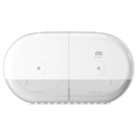 Tork SmartOne® Twin Mini Toilet Roll Dispenser, T9, White – 682000
