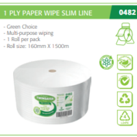 TWINSAVER 1PLY PAPER WIPE SLIM LINE – 0482