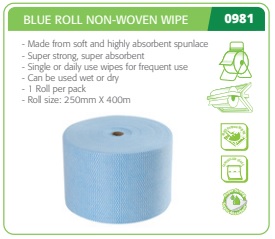 TWINSAVER BLUE ROLL NON-WOVEN WIPE_0981