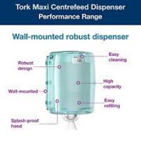 Tork Maxi Centrefeed Dispenser, White/Turquiose – 653000