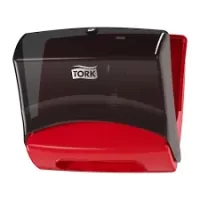 Tork Folded Wiper/Cloth Dispenser, Red/Black – 654008