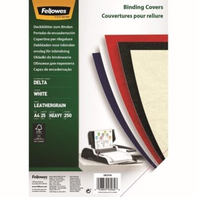 FELLOWES DELTA LEATHERBOARD COVERS A4 Blue 250 GSM 25pk - 5373902