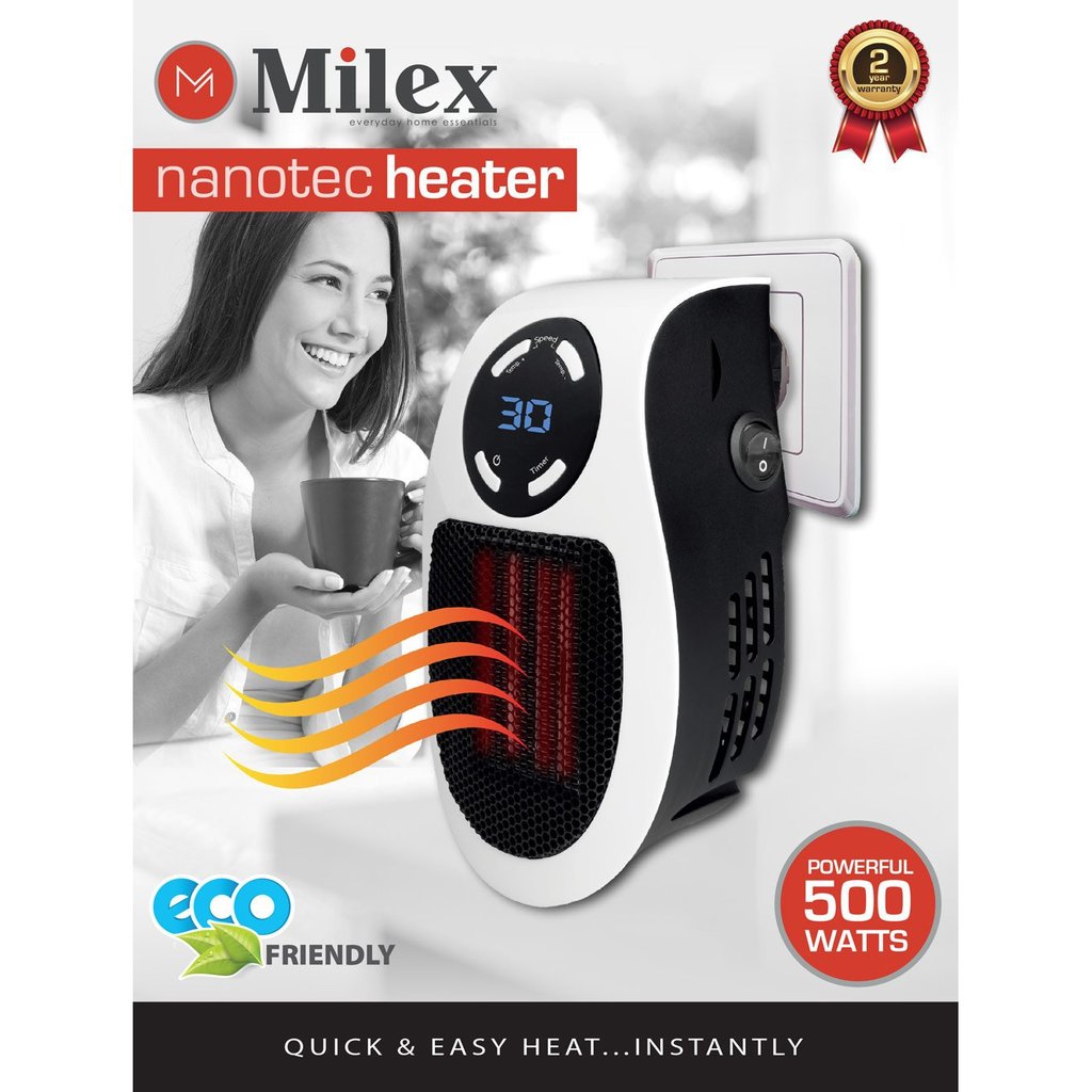 MILEX NANOTECH HEATER 500W WALL- MNH001 - Stationery supplier | DM Office  Solutions