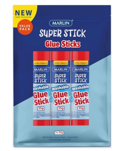 Marlin Glue Stick Non-Toxic 35g 3's Value Pack - SM134