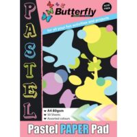 BUTTERFLY PAPER PADS A4 80gsm 50 SHEETS PASTEL_BRD703