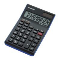 Sharp EL144T Desk Calculator 14 Digits Twin Power Tax_EL-144T-BL