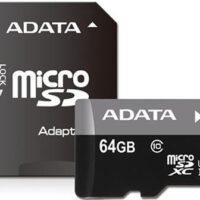 ADATA CLASS 10 MICRO SDXC 64GB +ADAPTER – AUSDX64GUICL10-RAI