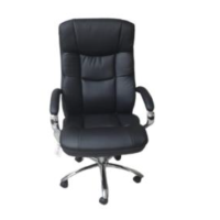 High Back Chair Swivel / Tilt – Black PU Leather