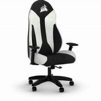 CORSAIR TC60 FABRIC Gaming Chair – Relaxed Fit – White – CF-9010037-WW
