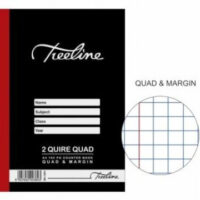 TREELINE A4 Counter Book 2 Quire Quad And Margin 192 Pages – BS 142/4