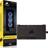 Corsair Commander PRO — iCUE RGB and Fan Controller – Up to 6 Fans & 2 RGB Channels + 4 x Temp Sensors + 2 x USB2.0 Headers – CL-9011110