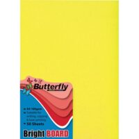BUTTERFLY BOARD – A4 BRIGHT 160gsm (50s) YELLOW – BRD003Y