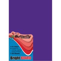BUTTERFLY BOARD – A4 BRIGHT 160gsm (50s) PURPLE – BRD003PUR