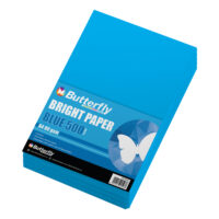 BUTTERFLY PAPER  A4 BRIGHT 80gsm (500s) REAMS  BLUE – SCH187BLU
