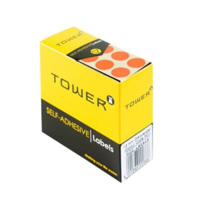 Tower Colour Code Labels Round 13mm Orange - C13O