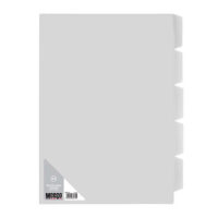 Meeco A4 5 Tab Secretarial Folder Clear -HE505-C1