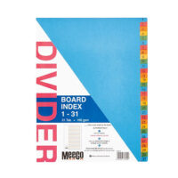Meeco A4 Board Index Printed 1-31 Tab Multi Colour – IB031C