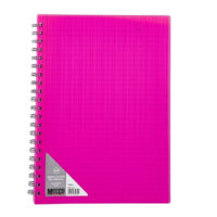 Meeco A4 Notebook With Stripe Pattern Neon Pink – NNB01-A4-P1