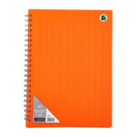Meeco A4 Notebook With Stripe Pattern Neon Orange – NNB01-A4-O1