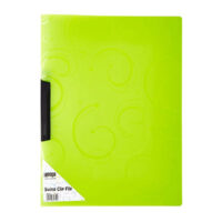 Meeco A4 Swing Clip File With Creative Swirl Pattern Green – SWI001-G1