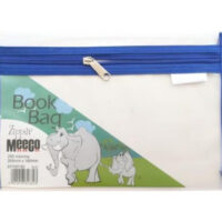 MEECO A5 Book Bag Clear PVC With Zip Blue – EF7067-B2