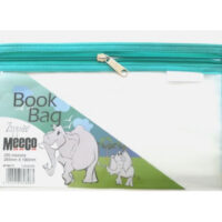 MEECO A5 Book Bag Clear With Zip Turquoise – EF7067-T1