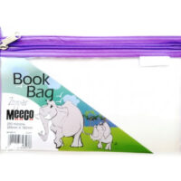 MEECO A5 Book Bag Clear PVC With Zip Violet – EF7067-V1