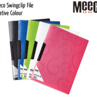 Meeco A4 Swing Clip File With Creative Swirl Pattern Pink – SWI001-P1