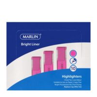 Marlin Bright Liners Highlighter Pink 10’s – 029I