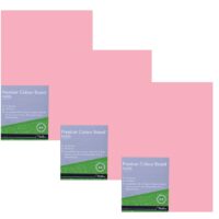 Treeline A4 Project Board Pastel 160gsm 100`s Pink – 71-3000-08