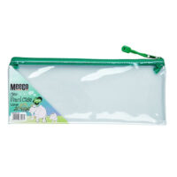 Meeco PVC Clear Pencil Bag Large Green Zip – PBC001-G1