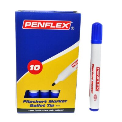 Penflex FC15 Flipchart Markers 2mm Bullet Tip Blue Each - 36-1853-02
