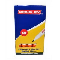 Penflex FC15 Flipchart Markers 2mm Bullet Tip Orange Each – 36-1853-09