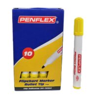 Penflex FC15 Flipchart Markers 2mm Bullet Tip Yellow Box of 10 – 36-1853-07