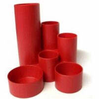 Treeline PVC Round-Up Desktop Organisers 6 Cylinders Red – 62-1010-03