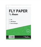 Treeline A4 Fly Ruled Paper 1/2 Ream Box of 10 – 21-1618-00