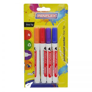 Penflex PM13 Permanent Markers Wallet Of 4 Assorted - 36-1924-30