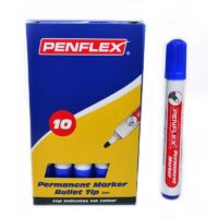 Penflex PM15 Permanent Markers 2mm Bullet Tip Blue Box of 10 – 36-1828-02