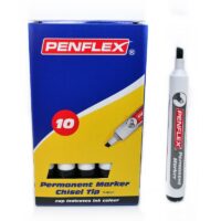 Penflex PM15 Permanent Markers 1.4mm Chisel Tip Black  Box of 10 – 36-1832-01