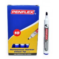 Penflex PM15 Permanent Markers 1.4mm Chisel Tip Blue Box of 10 – 36-1832-02