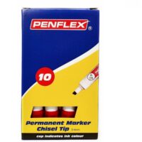 Penflex PM15 Permanent Markers 1.4mm Chisel Tip Red Each – 36-1832-03
